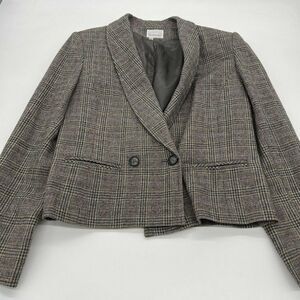 Tailored by Handmacher Wool Cropped Blazer Women’s size 10 Vintage Tweed
